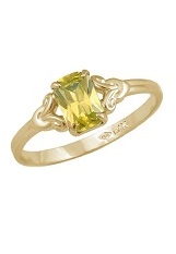 outstanding small cz rectangle November birthstone ring for babies and children